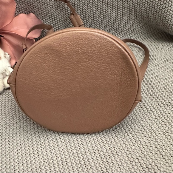 MANSUR GAVRIEL Biscotti Tan Drawstring Champagne Bucket Bag Purse - Picture 9 of 15